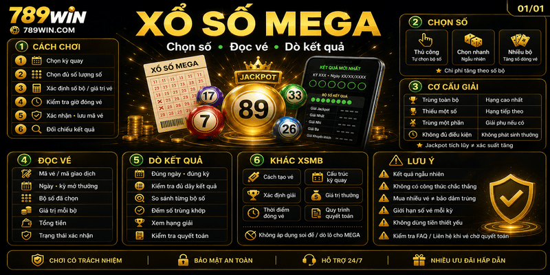 Xổ Số MEGA – Hướng Dẫn Chọn Số Và Kiểm Tra Kết Quả
